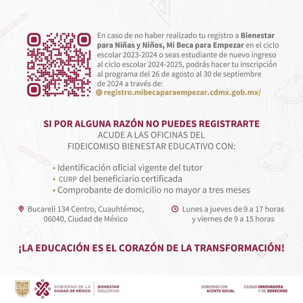Esta es la fecha en la que depositarán el apoyo de Uniformes y útiles escolares. Foto: Especial