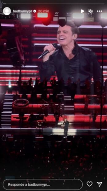 El cantante compartió con sus fans una parte del show de "El Sol". Foto: Instagram