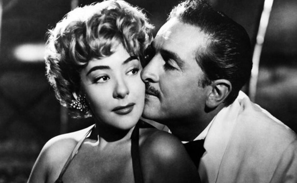 Silvia Pinal y Arturo de Córdoba en "El extraño en la escalera", todo un reto para la actriz.