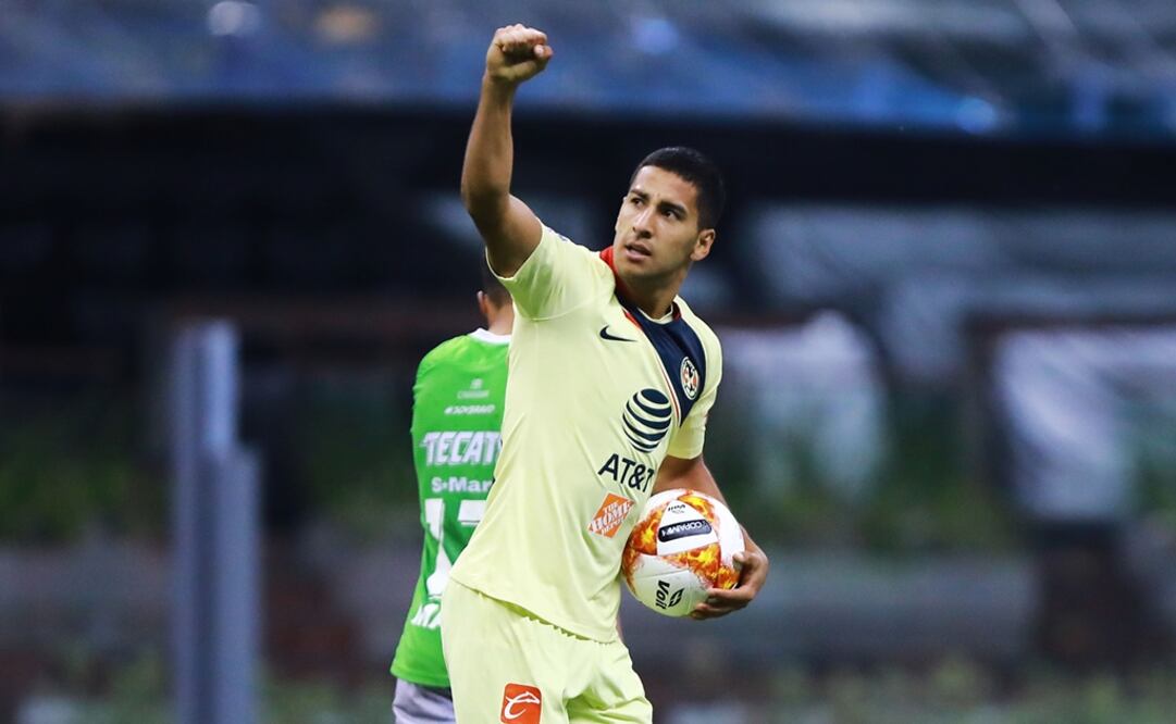 Cecilio Dominguez celebrando un gol durante un juego del Apertura 2018.  FOTO/IMAGO7
