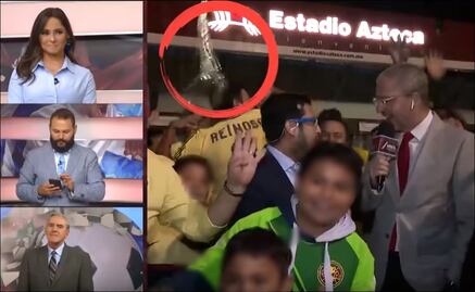 Agreden a comentaristas deportivos en el Estadio Azteca