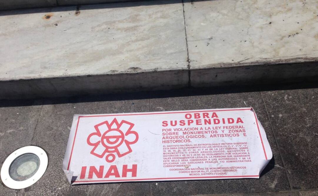 La superficie del monumento estaba siendo mal intervenida, señalaron restauradores. FOTO: Abida Ventura/EL UNIVERSAL.