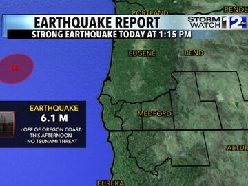Terremoto de magnitud 6.1 sacude costas de Oregón, EU; descartan alerta de tsunami
