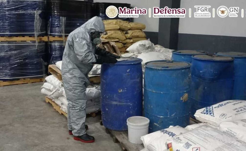 Marina asegura laboratorios clandestinos en Michoacán. Foto: Especial