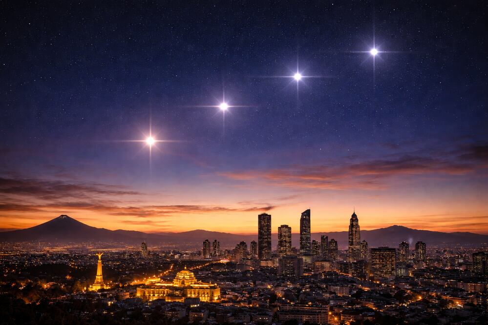 Este desfile de planetas estará conformado por Mercurio, Marte, Saturno y Neptuno. Foto: Creada con IA (ChatGPT)
