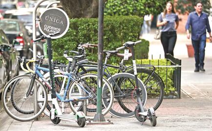 Multarán a empresas de scooters y bicis en Miguel Hidalgo con 280 pesos si obstruyen calles