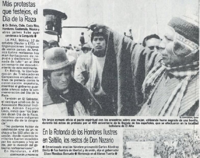 El día que quisieron derrocar la estatua de Cristóbal Colón 