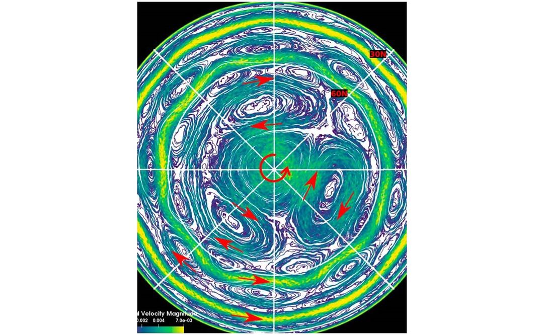 Modelos 3D sugieren una nueva explicación sobre el hexágono de Saturno