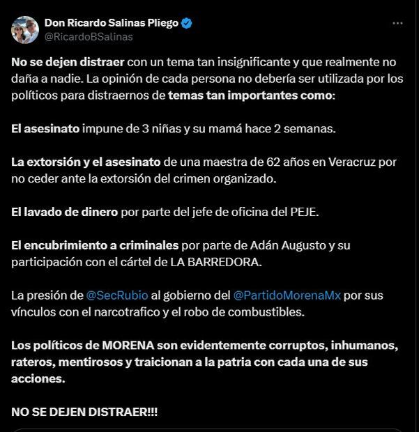Salinas Pliego reacciona a la polémica de "Chicharito" Hernández. Foto: Captura de pantalla