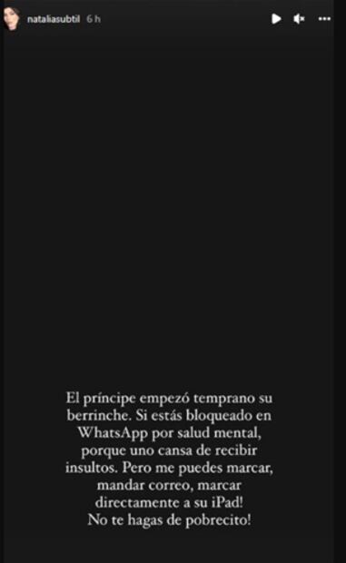 Sergio Mayer Mori filtra mensajes con Nátalia Subtil: "Desbloquéame, quiero hablar con mi hija"