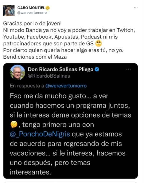 Ricardo Salinas pelea con Werevertumorro y ¿lo veta?