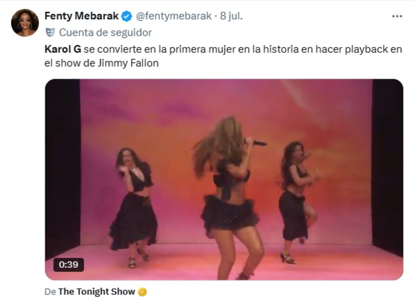 Usuarios rápidamente destacaron que parece que Karol G hizo playback durante su presentación. Foto: X