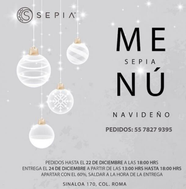 Directorio de restaurantes en CDMX con menús navideños con entrega a domicilio