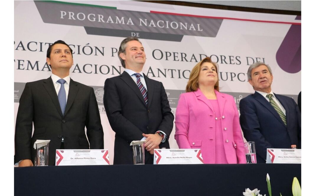 Nuño Mayer encabezó también la presentación del Programa Nacional de Capacitación para Operadores de Sistema Nacional Anticorrupción. /Tomada de @aurelionuno