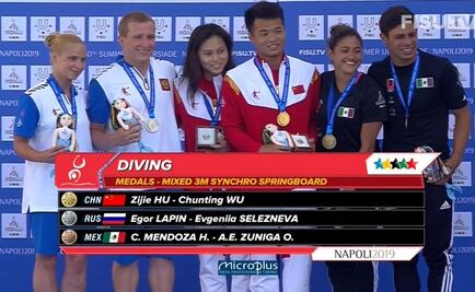 Mendoza y Zúñiga le dan otra medalla a México en Universiada Mundial