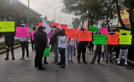 Repartidores por aplicación bloquean Lomas Verdes; exigen mejoras laborales