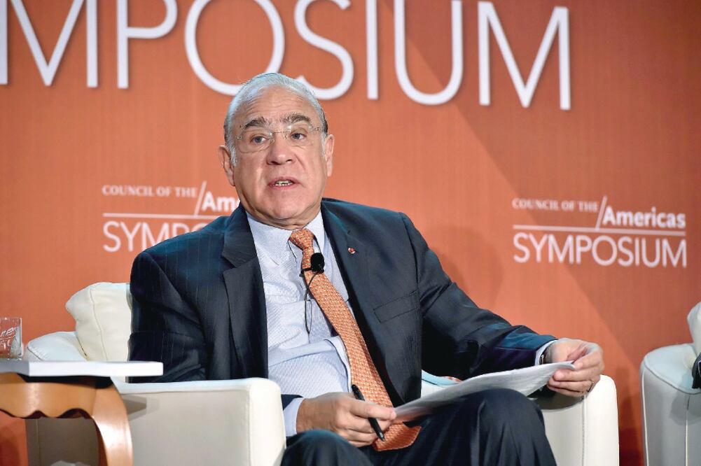 José Ángel Gurría fue reconocido en el Simposio del Council of the Americas por la huella que ha dejado en Latinoamérica y en la economía global. (NOTIMEX)
