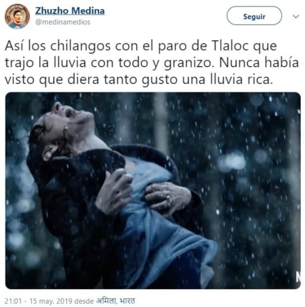 Con memes agradecen en redes sociales a Tláloc por lluvia
