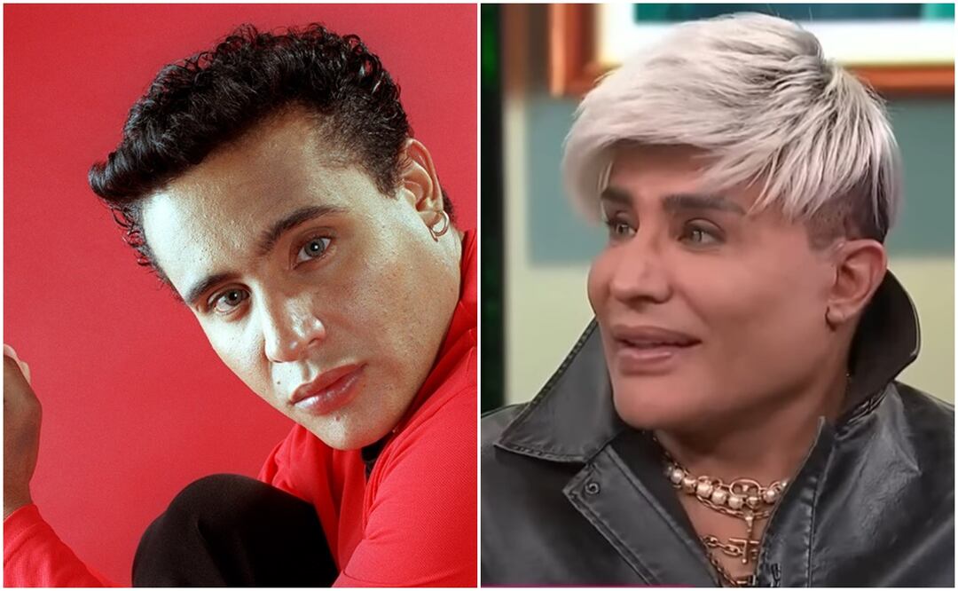El cantante Eduardo Antonio antes y ahora; está feliz con su nuevo aspecto.