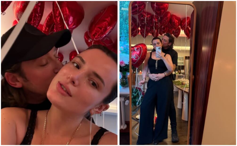 La actriz Bella Thorne le propuso matrimonio a su pareja, el productor británico Mark Emms. Foto: Captura de pantalla