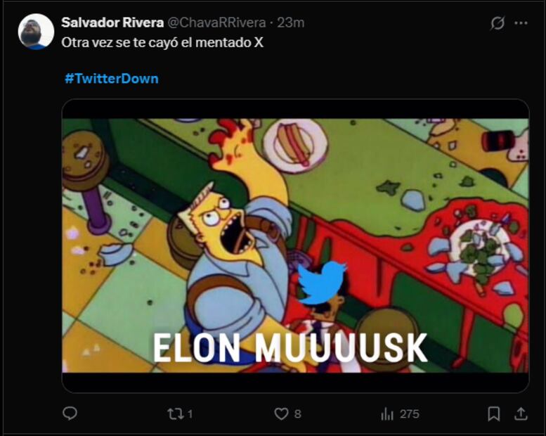 Foto: Caotura de pantalla en X