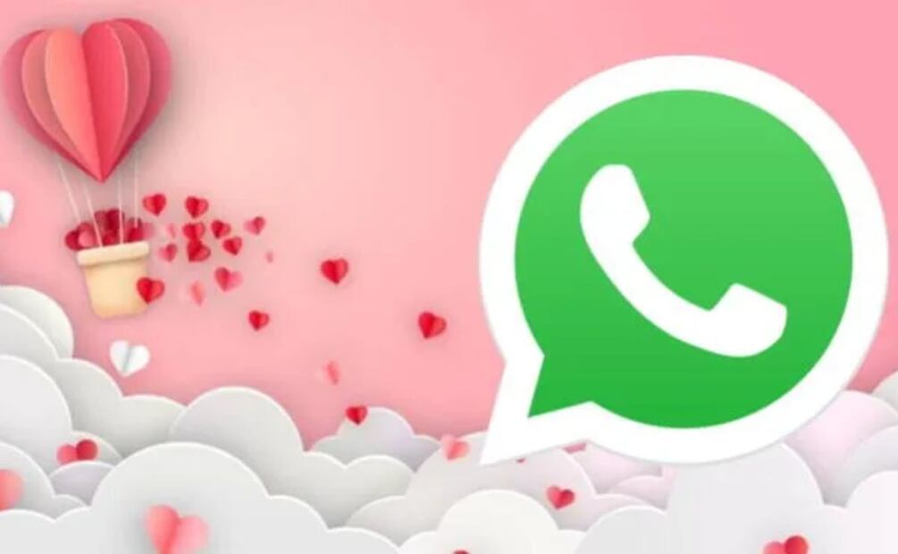 Modo San Valentín en WhatsApp. Imagen: especial