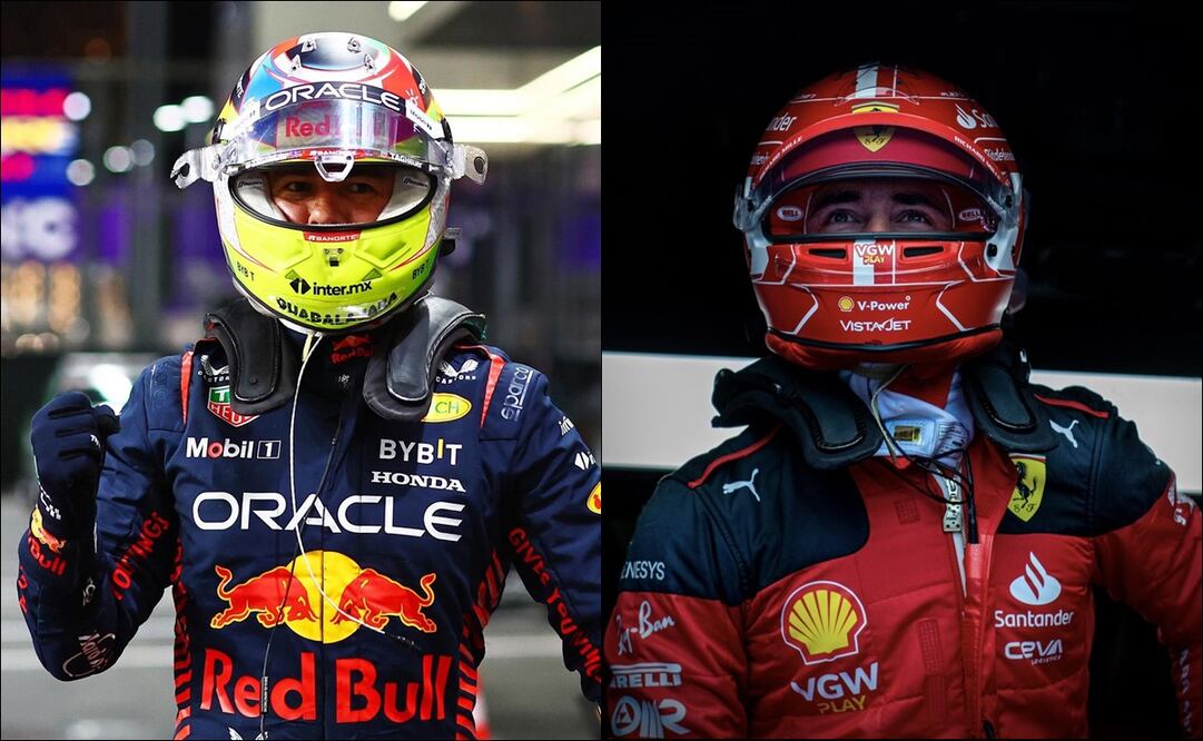 Checo Pérez y Charles Leclerc / FOTO: ESPECIAL