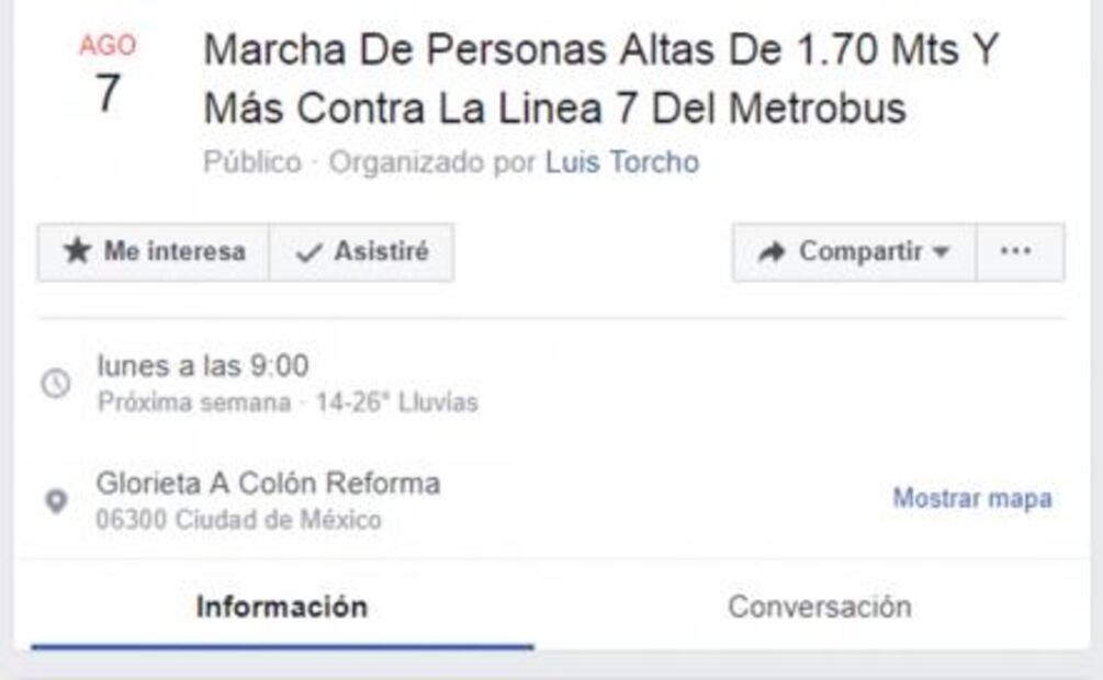 Convocan a marcha contra altura del segundo piso del Metrobús