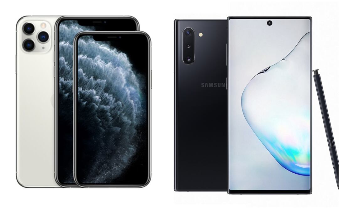 El iPhone 11 Pro fue presentado ayer y Samsung lanzó el Galaxy Note10 en agosto / Foto: Apple y Samsung