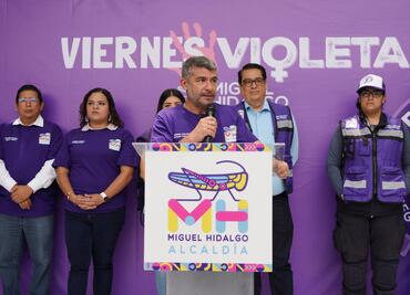 Alcalde de Miguel Hidalgo da banderazo de salida del programa "Viernes Violeta"; busca acabar con violencia de género