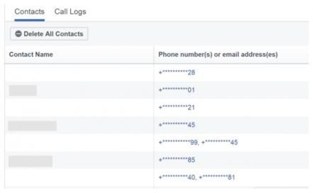 Recupera contactos de tu teléfono con Facebook