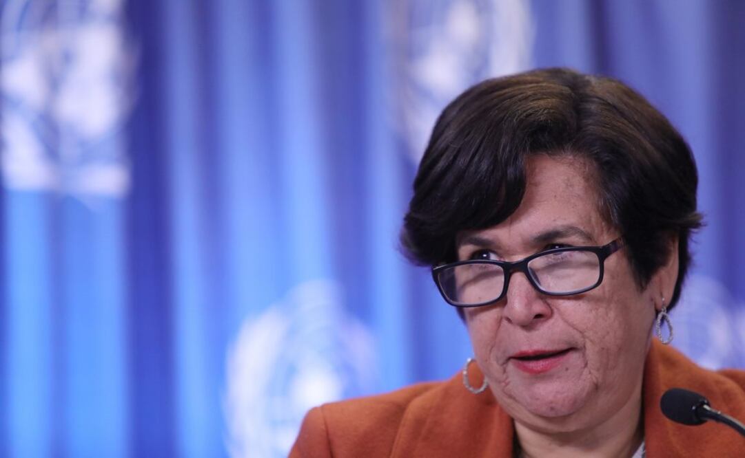 La representante de la FAO México Lina Pohl habla este lunes durante una conferencia de prensa en Ciudad de México (Foto: EFE)