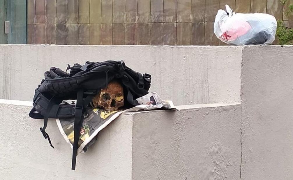 Al lugar acudieron elementos de la Agencia Estatal de Investigaciones para las indagatorias correspondientes y el aseguramiento del cráneo el 18 de octubre. Foto: Especial