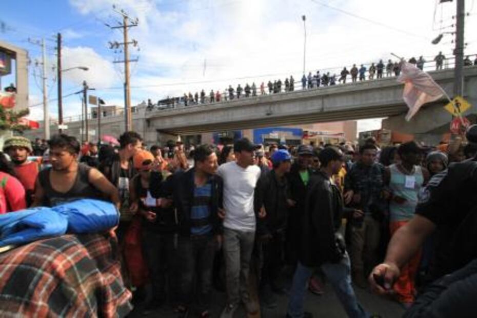 Con marcha, centroamericanos inician proceso de refugio a EU 