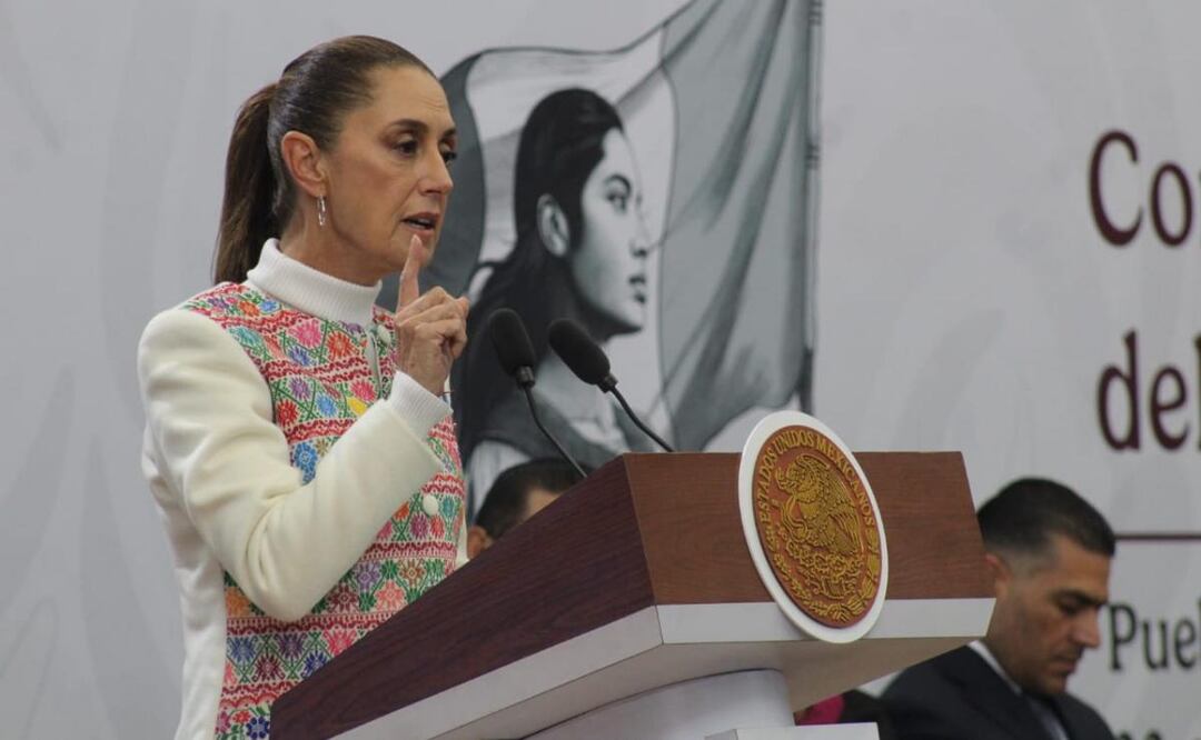 Presidenta Claudia Sheinbaum durante su conferencia desde Puebla (22/01/2026). Foto: Omar Contreras / EL UNIVERSAL