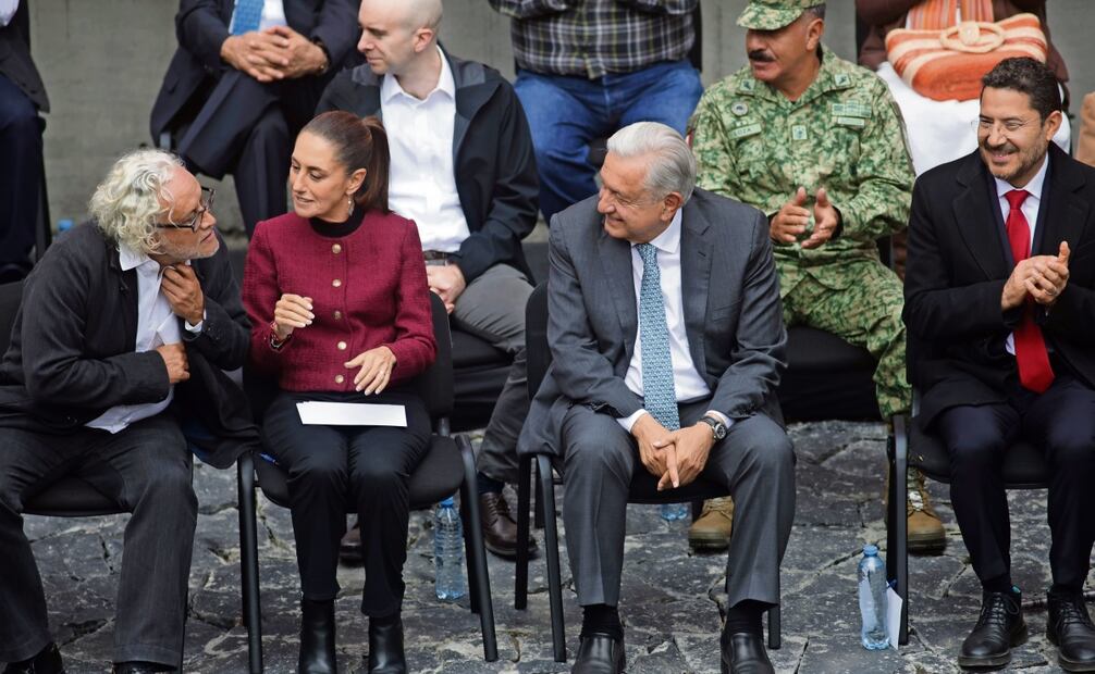 El presidente Andrés Manuel López Obrador y la presidenta electa Claudia
Sheinbaum encabezaron la apertura de la nueva sección del bosque. Foto: Carlos Mejía / EL UNIVERSAL