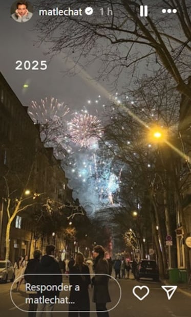 Matías Novoa recibió el 2025 junto a su familia en Francia. Foto: Instagram.