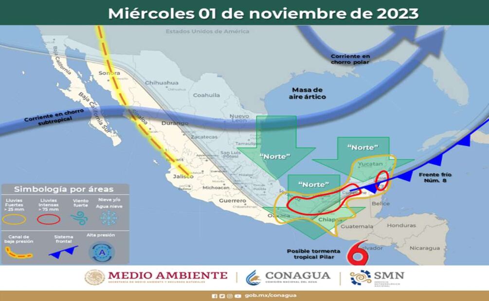 Clima 1 de noviembre 2023