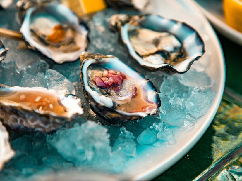 Ostiones frescos servidos en su concha, ideales para preparar a la parrilla o estilo Rockefeller. Foto: Unplash