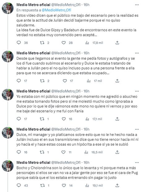 Por medio de Twitter, el personaje de “El Chavo del 8” dijo que eran falsos los comentarios donde presuntamente la gente pidió que se bajara del escenario