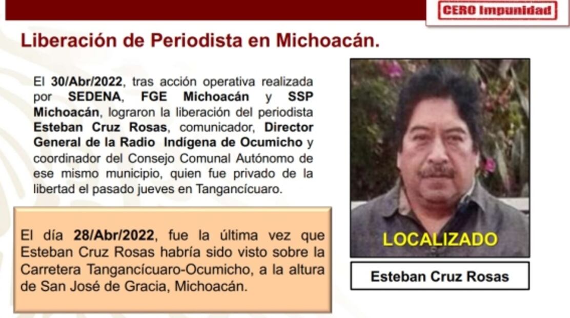 Secretaría de Seguridad presenta avances en investigaciones en asesinatos de periodistas 