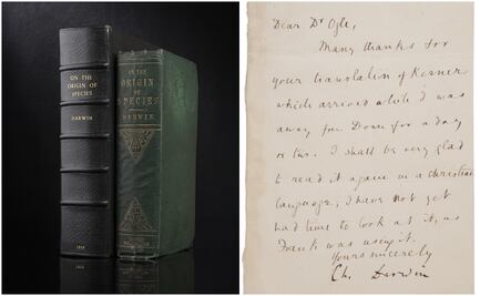 Carta firmada por Charles Darwin será subastada