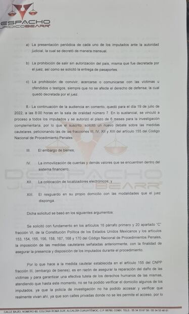 Defensa de víctimas pide congelar cuentas bancarias de exfuncionarios imputados por colapso de Línea 12
