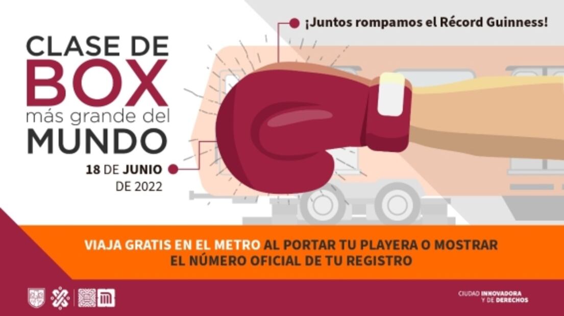 ¡No lo olvides! Participantes de clase masiva de box viajarán gratis en el Metro CDMX