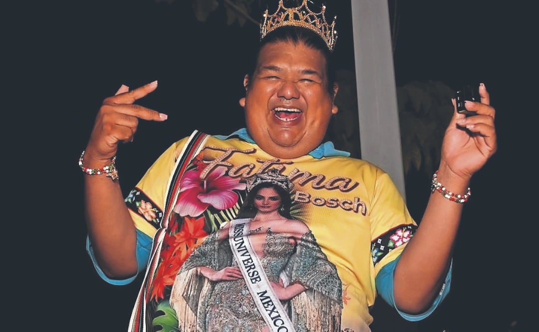 Los tabasqueños lucieron prendas con el rostro de Fátima Bosch. Foto: de FOTOS: LUMA LÓPEZ. EL UNIVERSAL