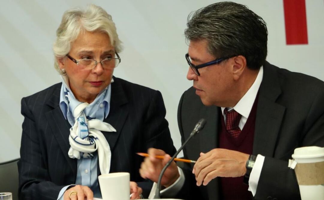 Olga Sánchez Cordero y Ricardo Monreal. Foto: Ariel Ojeda/EL UNIVERSAL 