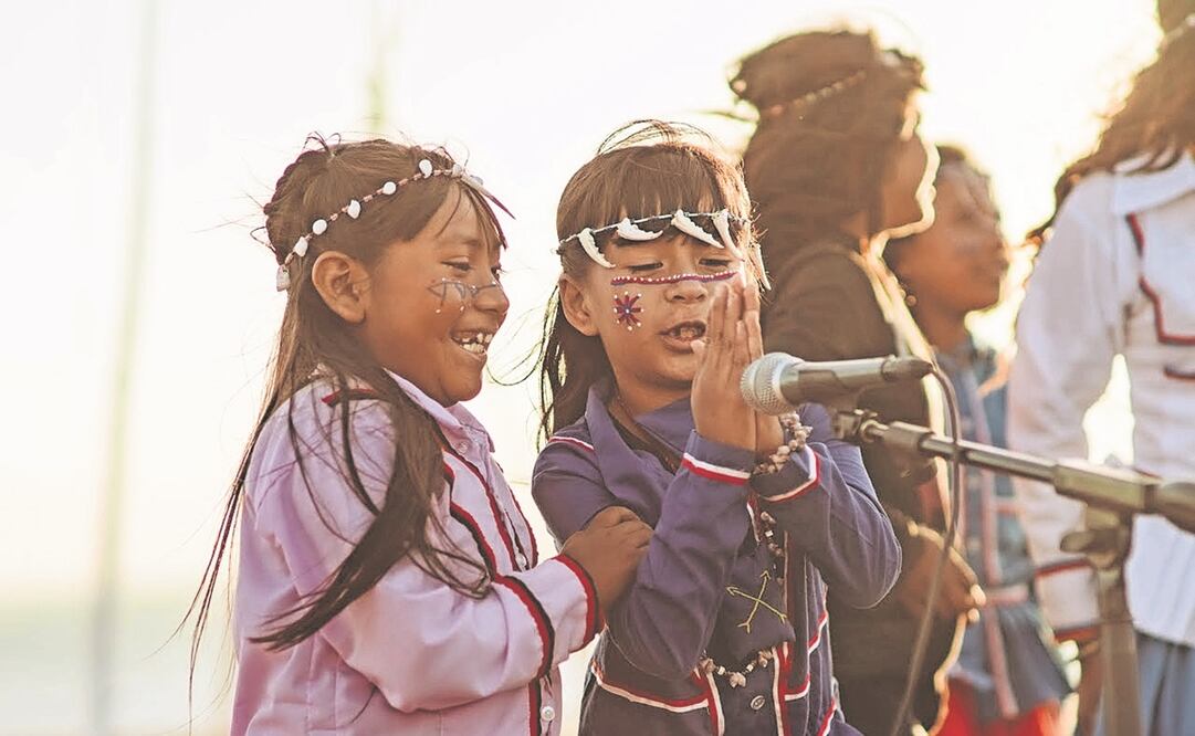 Las niñas, que están por participar en un concurso de canto, tienen entre ocho y 13 años de edad. Foto: Felizardo Payán