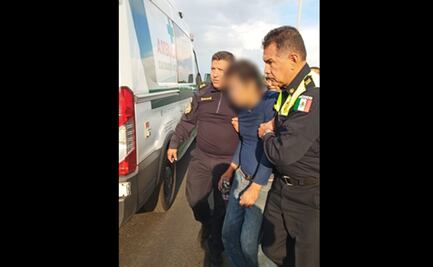 Rescatan a persona que intentó aventarse del Viaducto en inmediaciones del Metro Puebla