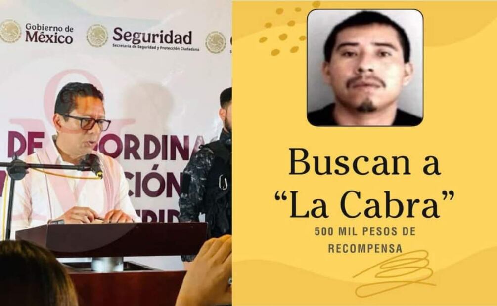 El Gobierno de Chiapas ofrecía recompensa por la detención de "La Cabra" (28/02/2025). Foto: Especial