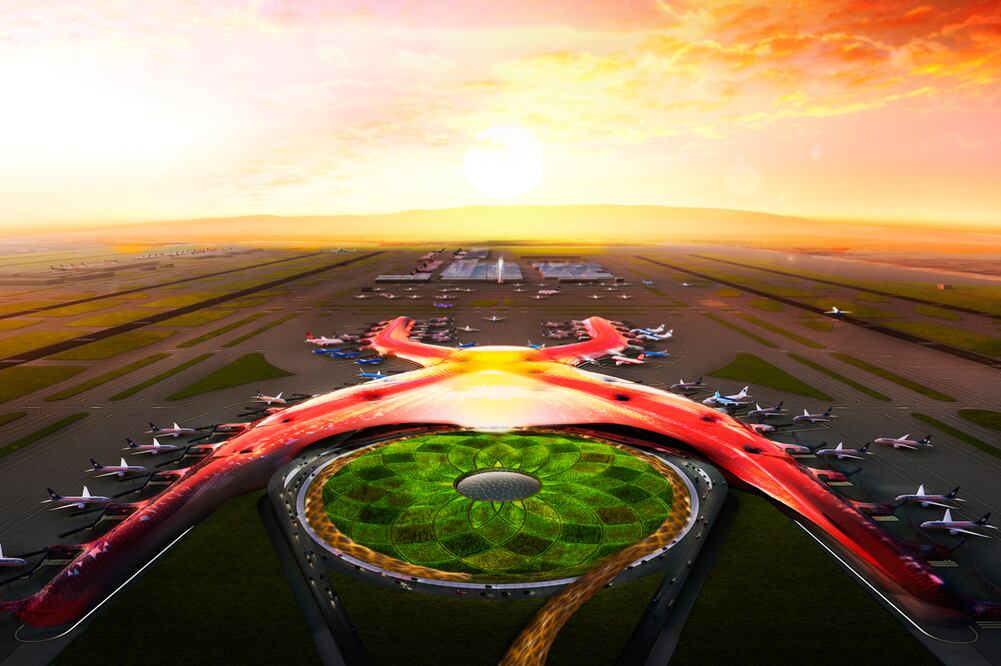 Artist's rendering of the Mexico City New International Airport